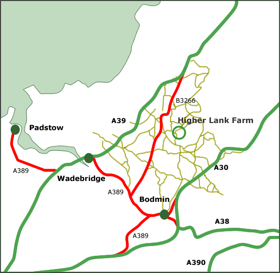 map of bodmin wadebridge area